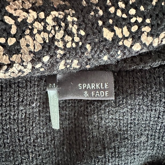 Sparkle & Fade Black Sweater with Gold Fleck M - Picture 4 of 9